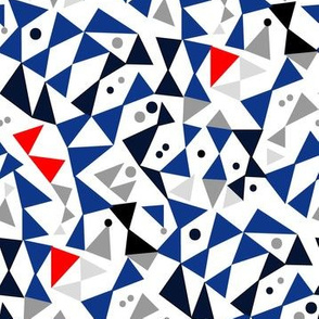 Triangle Tangle_1_Blue/Red_Large
