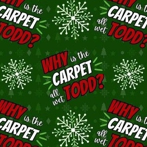WHY is the carpet all wet, TODD? green - small