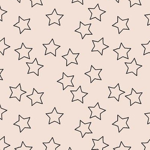 Little minimalist stars sparkles sky sweet dreams abstract boho nursery outline design beige black