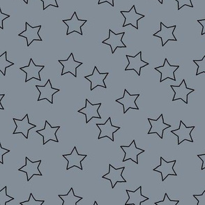 Little minimalist stars sparkles sky sweet dreams abstract boho nursery outline design cool stone blue black