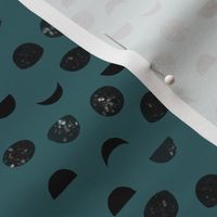 rotated micro speckled black moon phases // mallard