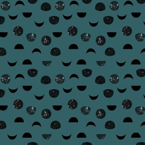 rotated micro speckled black moon phases // mallard