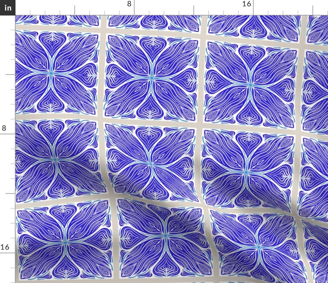 Blue and White 9, Spanish Tile