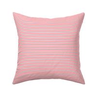 Small Shell Pink Bengal Stripe Pattern Horizontal in White