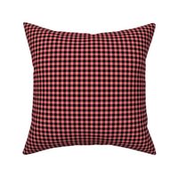 Small Gingham Pattern - Shell Pink and Black