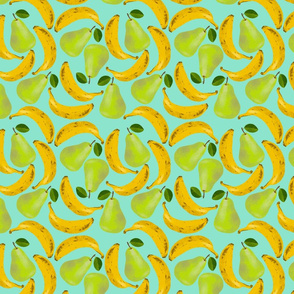 Bananas and pears green