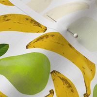Bananas and pears white