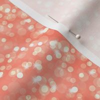 Small Sparkly Bokeh Pattern - Coral Color