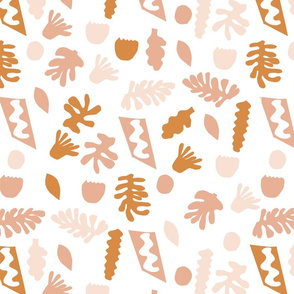 paper cut outs fabric - matisse inspired boho nursery fabric - neutral