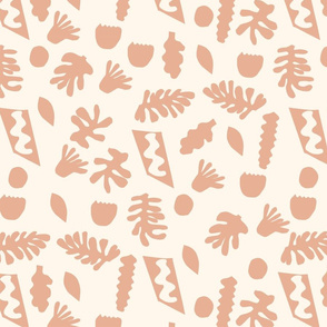 paper cut outs fabric - matisse inspired boho nursery fabric - light