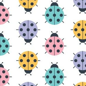 Colorful Geometric Lady Bug Polka Dots Large