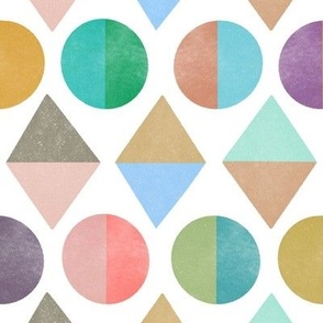 Geometric Shapes in Spring Pastels Lg.