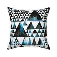 Peak mountain triangles Blue petrol Big