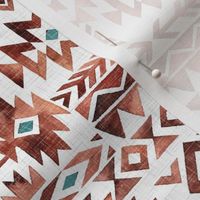 Tribal Kilim / Small Scale / White Linen Textured Background