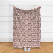 Tribal Kilim / Small Scale / White Linen Textured Background