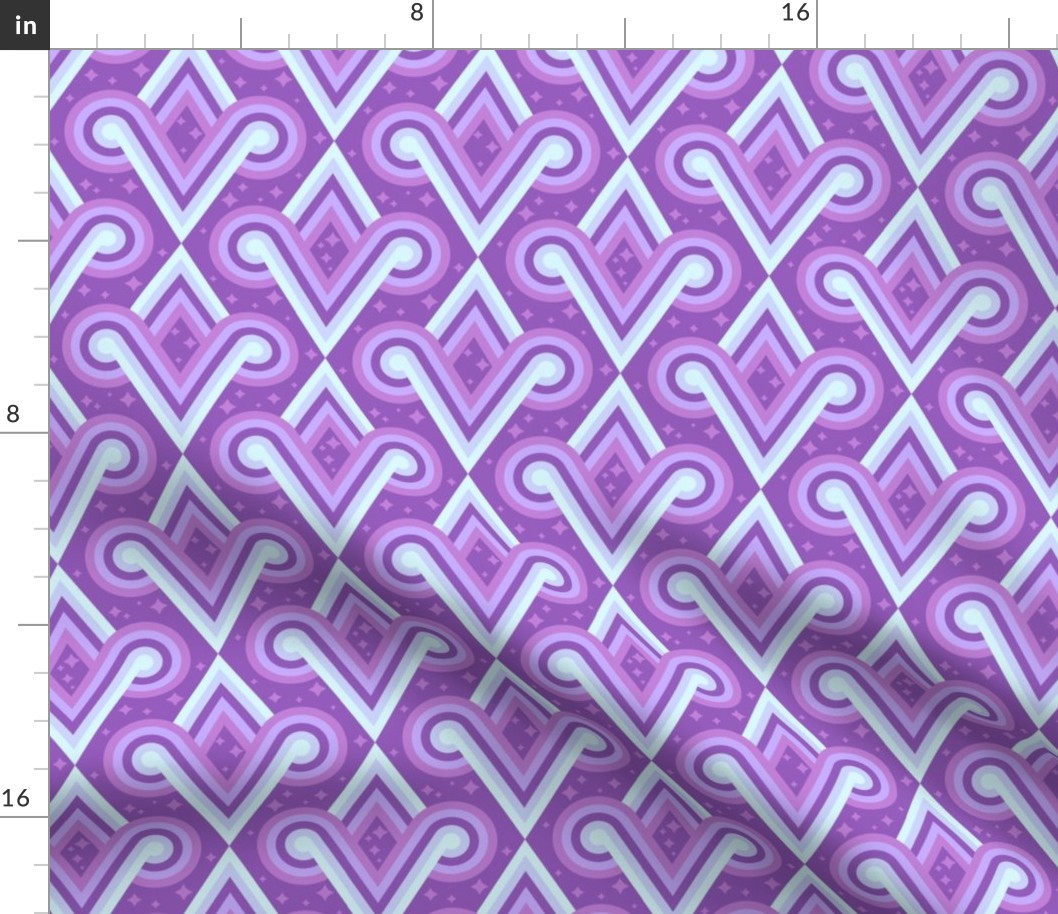 Lavender Diamond Spirals by Cheerful Madness!!