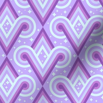 Lilac Diamond Spirals by Cheerful Madness!!