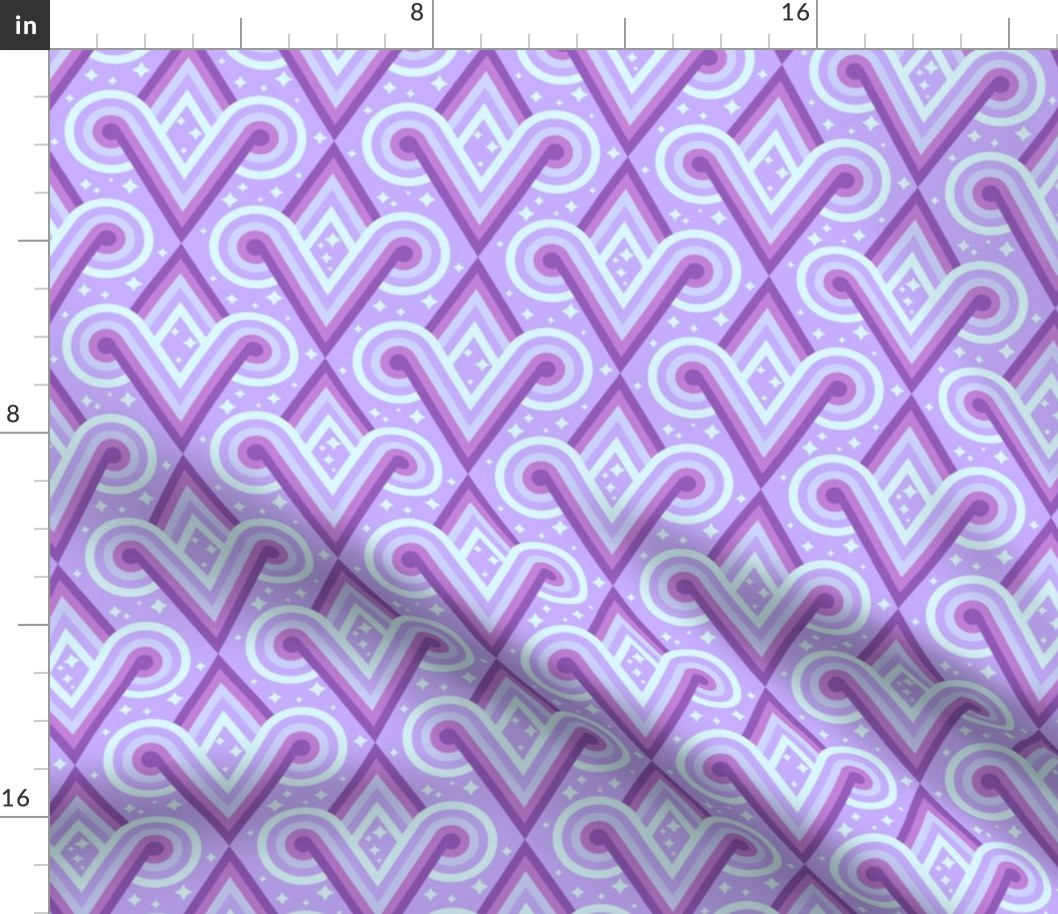 Lilac Diamond Spirals by Cheerful Madness!!