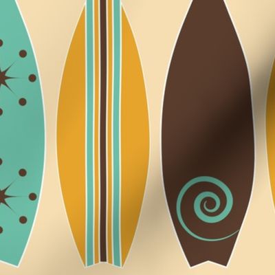 Retro Surfboards / Beach Coastal / Mid Mod / Sand / Large