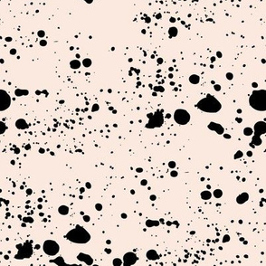 Minimalist ink stains and messy spots and speckles cream ivory black