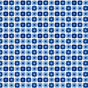 geometric flowers (indigo blue)50