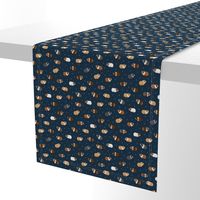 (small scale) Guinea pigs - polka dots on navy - LAD21