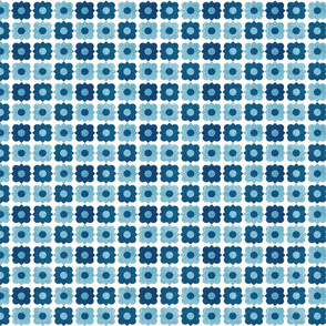 geometric flowers (denim blue)50