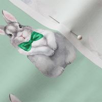 Bunny Bow Tie Solid Mint