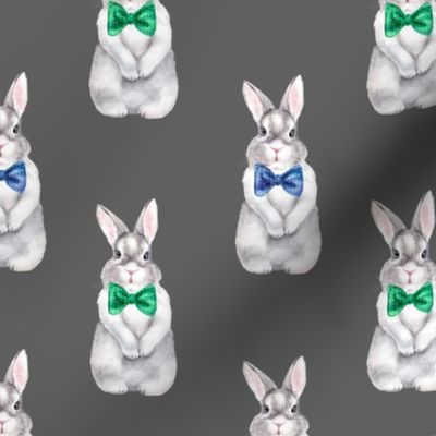 Bunny Bow Tie Charcoal
