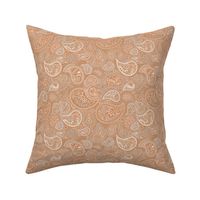 Soft boho paisley texture oriental moroccan style nursery design cinnamon beige gray neutral 