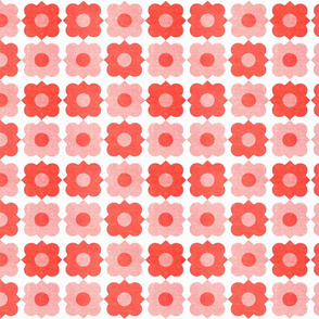 geometric flowers (red)