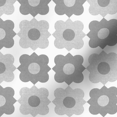 fiori pattern grey