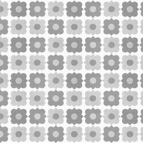 fiori pattern grey