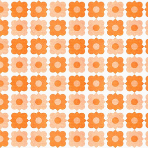 fiori pattern orange