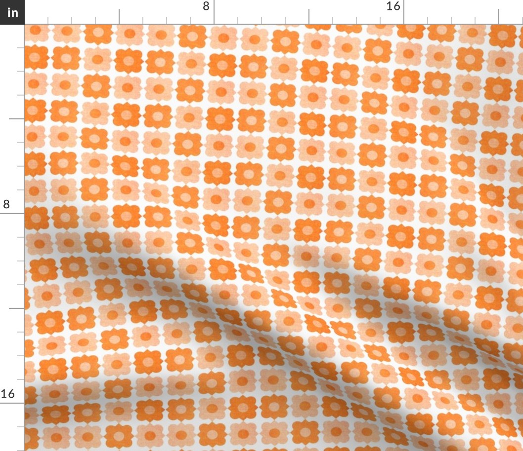 fiori pattern orange50