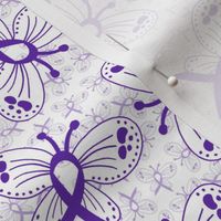 Lupus purple ribbon butterflies