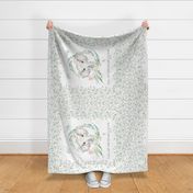 42” x 36” Elephant Blanket Panel, Girls Wild Animal Bedding
