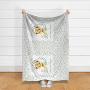 42” x 36” Lion Cub Blanket Panel, Girls Wild Animal Bedding