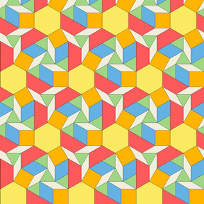 shape block pattern block 1A fixed outlines traditional colors