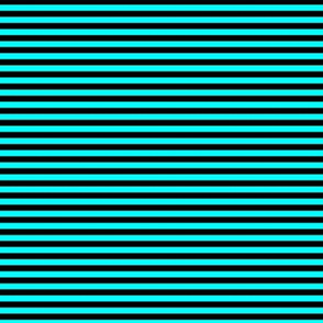 Small Cyan Bengal Stripe Pattern Horizontal in Black