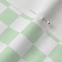 Dominiques white and green checkerboard