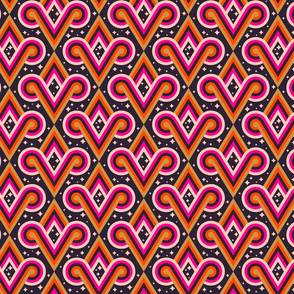 70s Dark Diamond Spirals by Cheerful Madness!!