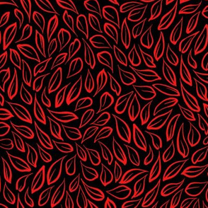Leaves on the Wind | Red + Black