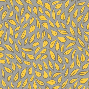 Leaves on the Wind | Gray + Yellow