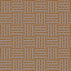 Basket Weave rust gray