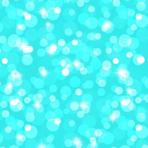 Sparkly Bokeh Pattern - Cyan Color