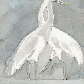 Watercolor Whooping Crane