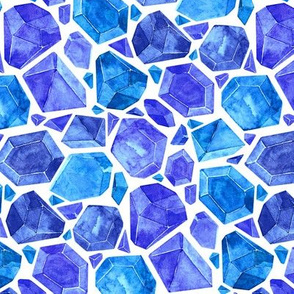 Geometric Gems - Blue Topaz and Azurite 