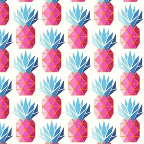 geometric pineapple/pink turquoise/small