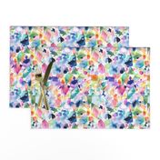 Colorful geometric crystals Watercolor Rainbow Small 